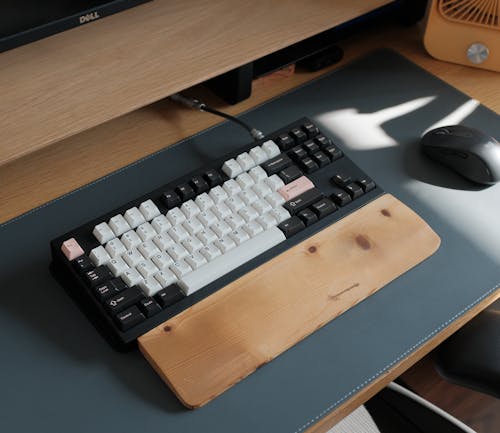 Computer Keyboard and a Mouse on the Desk 