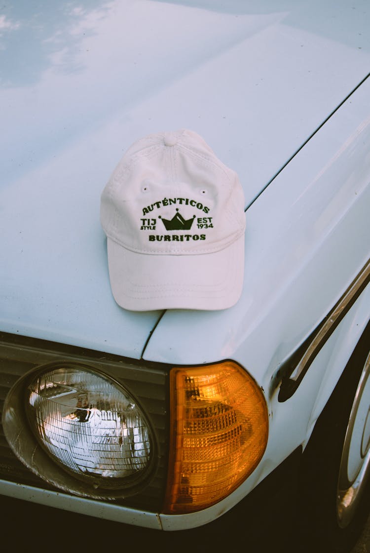 Cap On A Vintage Car