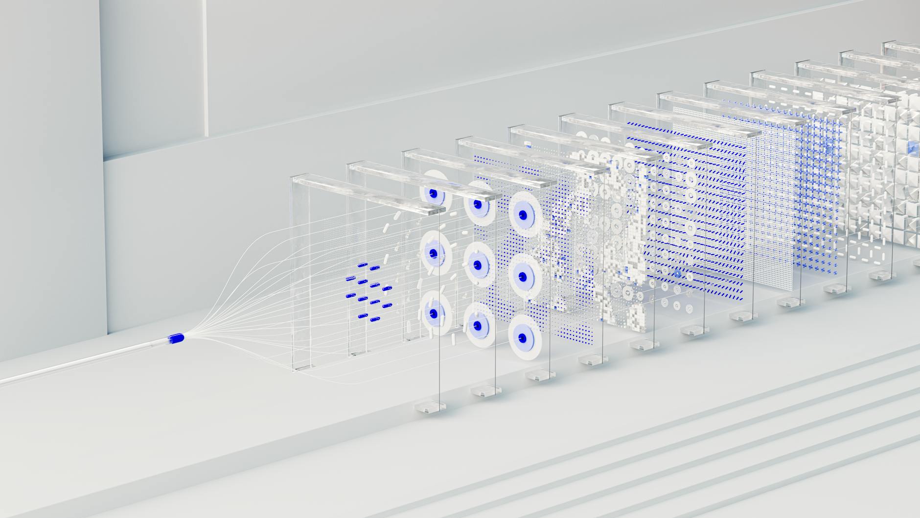 An artist’s illustration of artificial intelligence (AI). This image was inspired by neural networks used in deep learning.