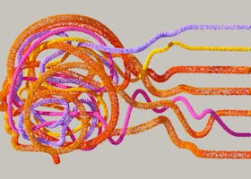 AI analyzing documents abstract concept