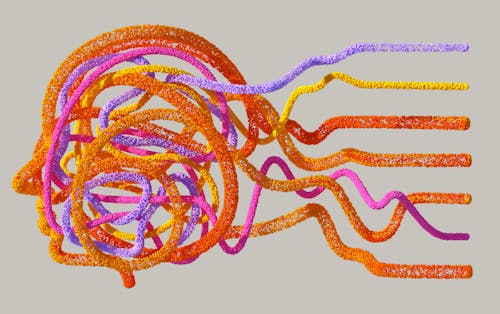 Free Vibrant 3D rendering depicting the complexity of neural networks. Stock Photo