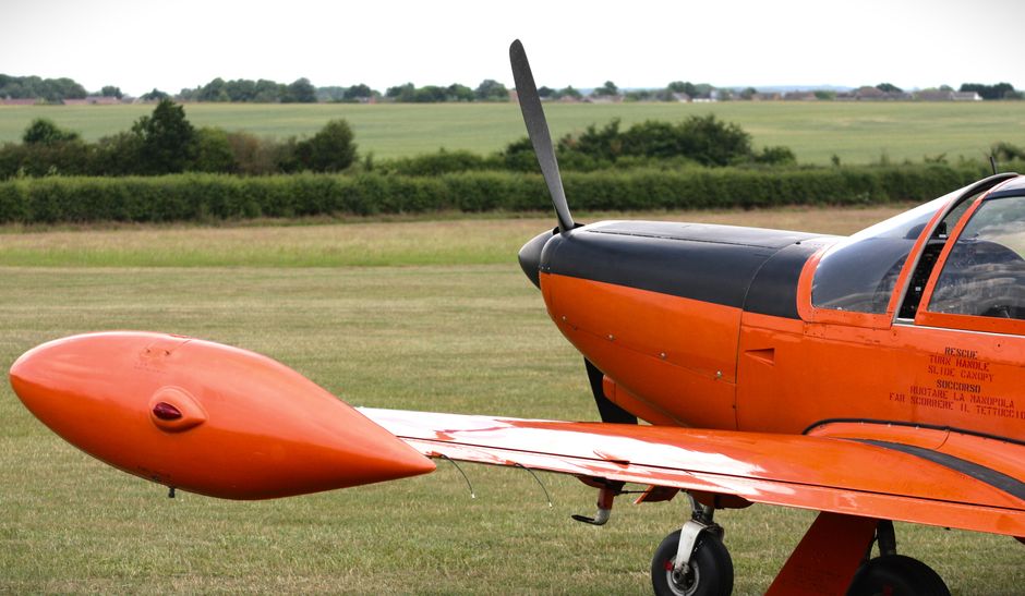 A light aircraft, such as a Cessna Caravan, landing at QSI - moshi airport A light aircraft, such as a Cessna Caravan, landing at QSI - moshi airport