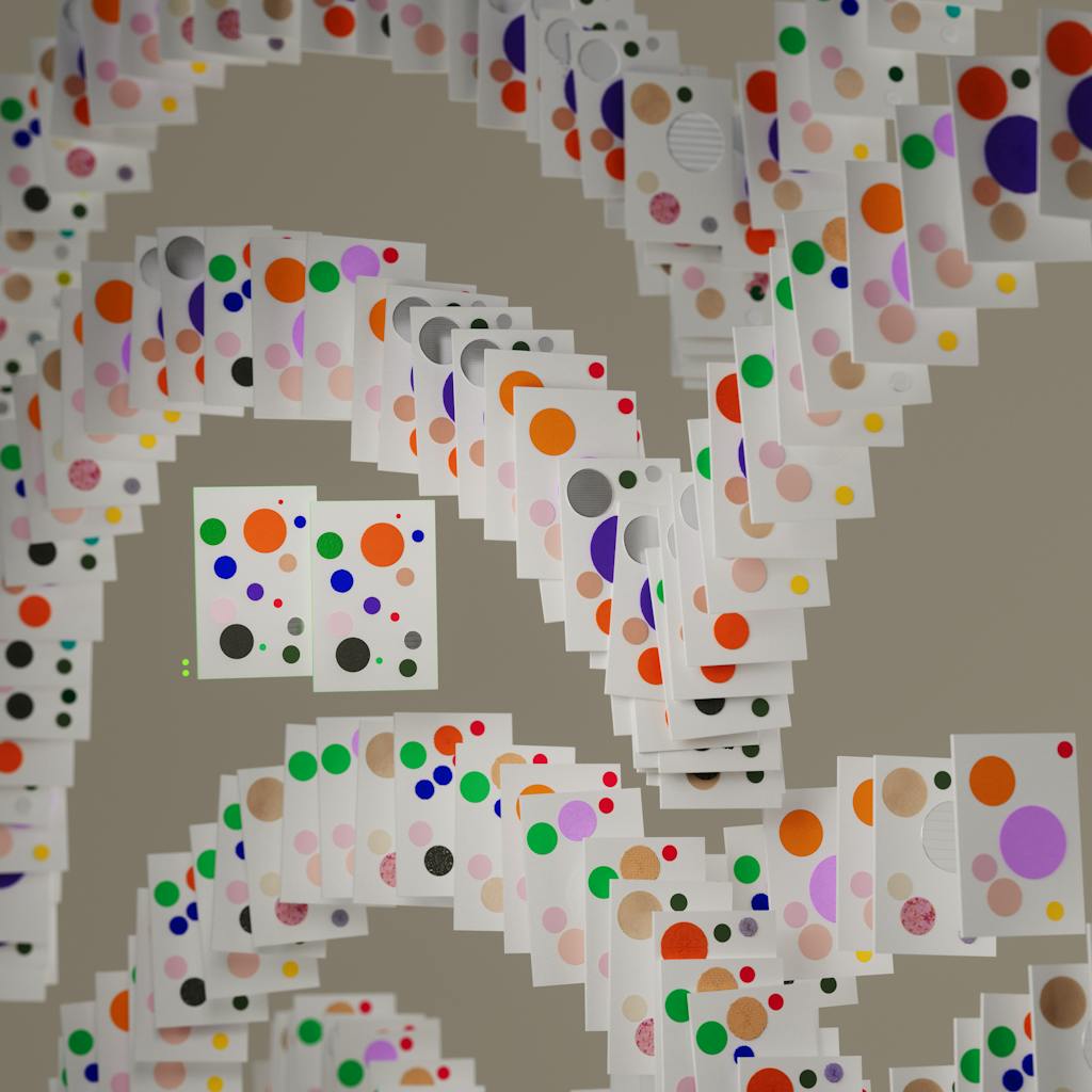 Abstract art of colorful dots, a modern design concept.