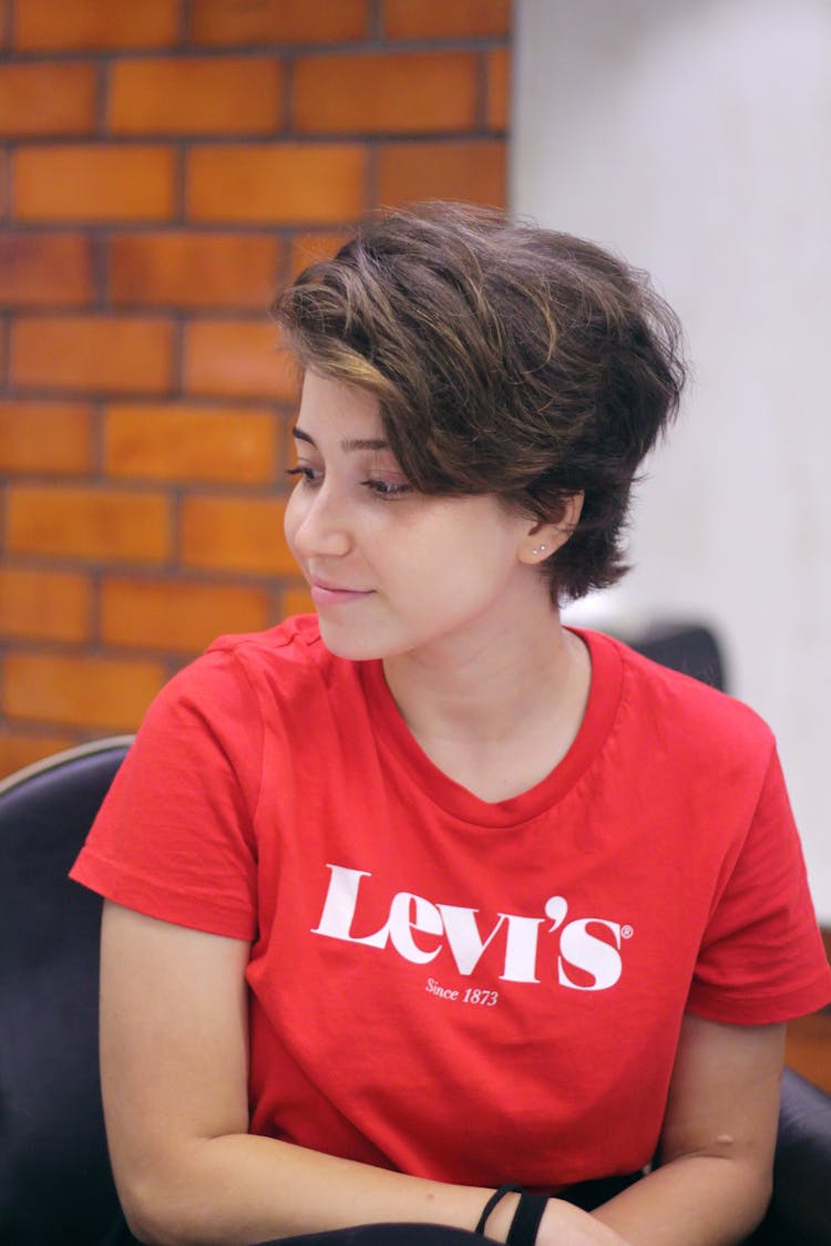 Woman In Levis T-shirt