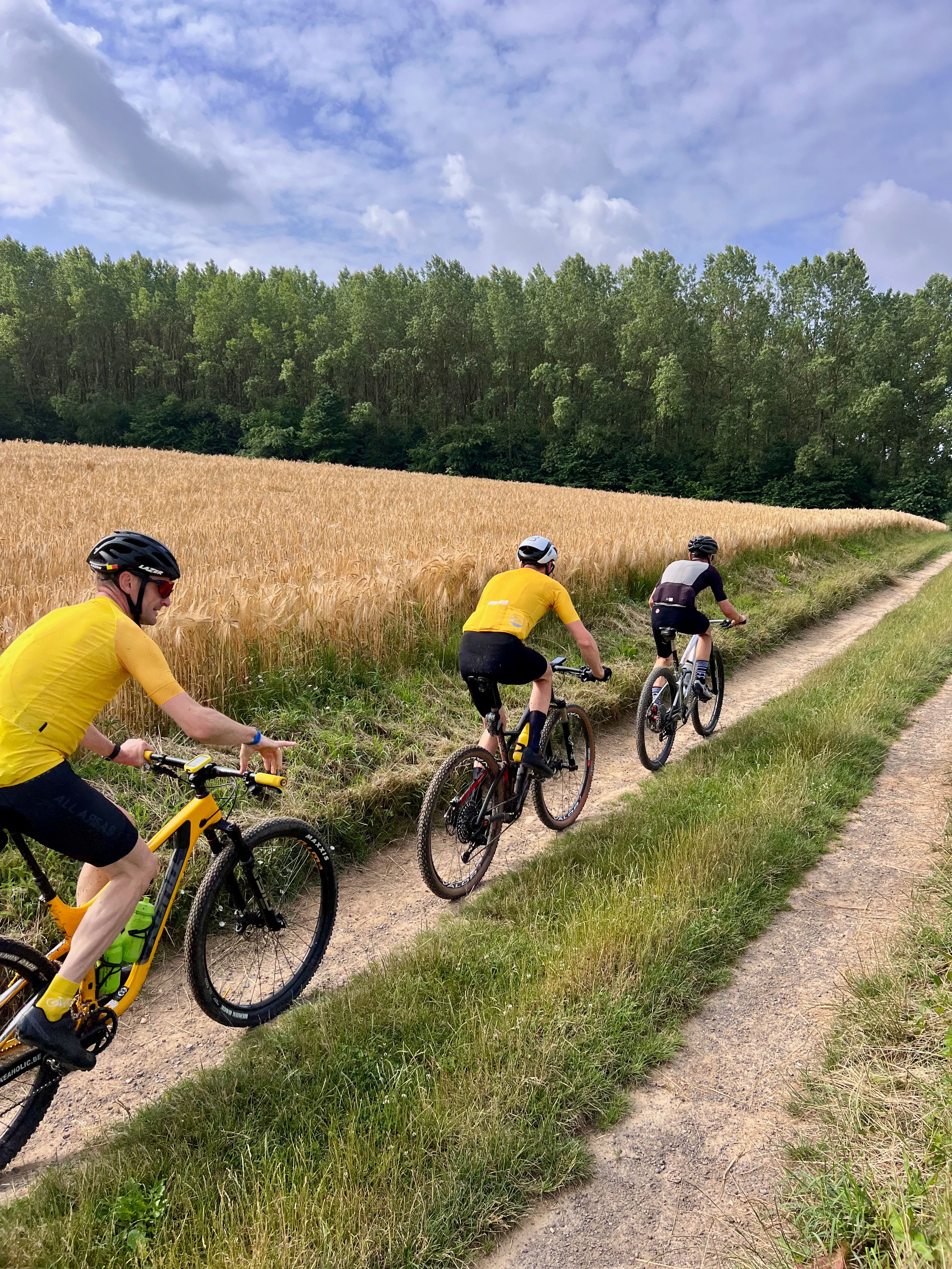 Cyclists on a Country Road · Free Stock Photo