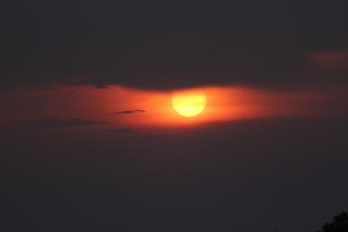Clouds around Sunset Sun