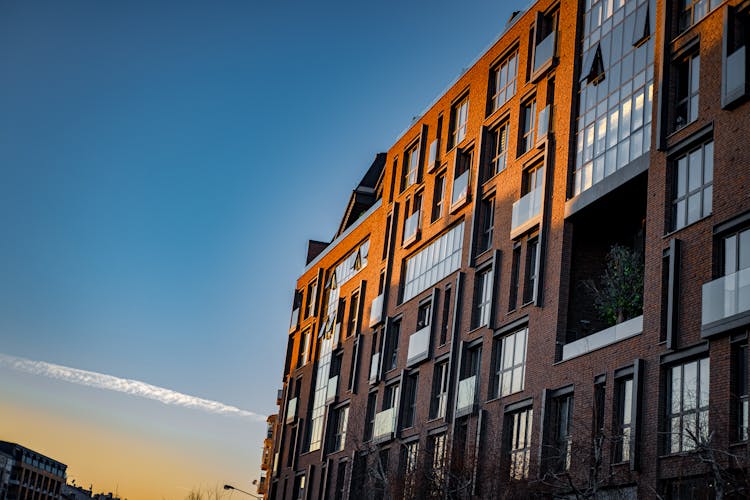 Sunlight At Facade Of Residential Building