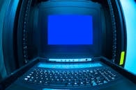 Computer server in data center room