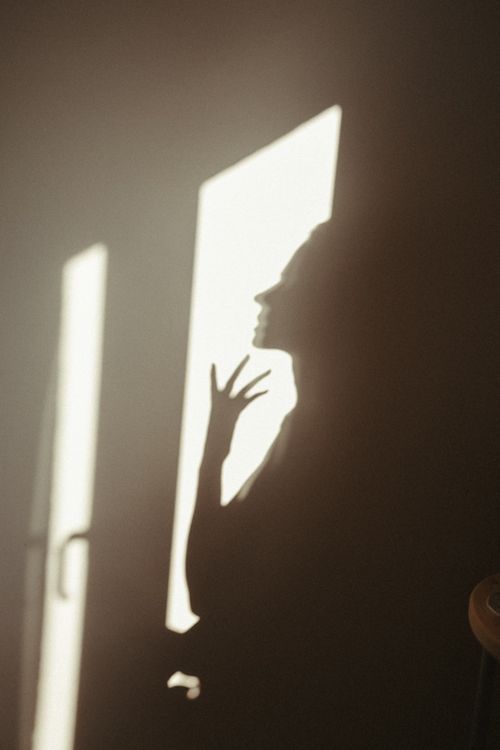 A Silhouette of a Woman on a Wall · Free Stock Photo