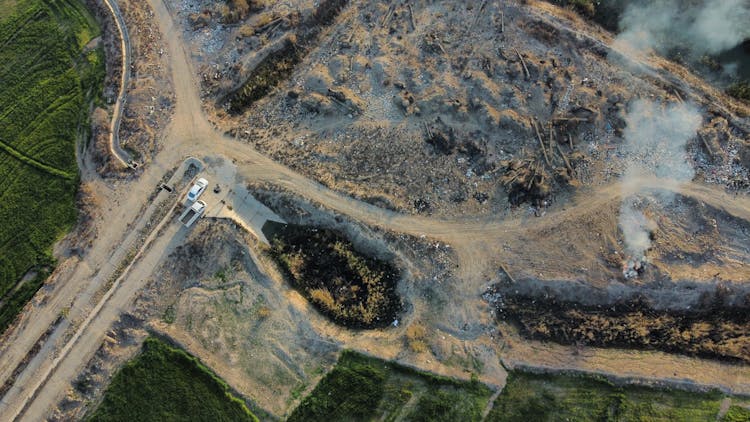 Construction Area Seen From Above