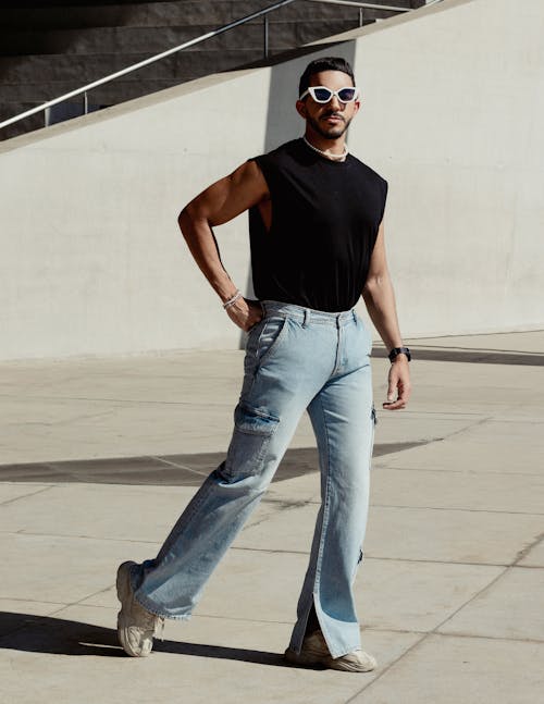 Man Posing in Tank Top