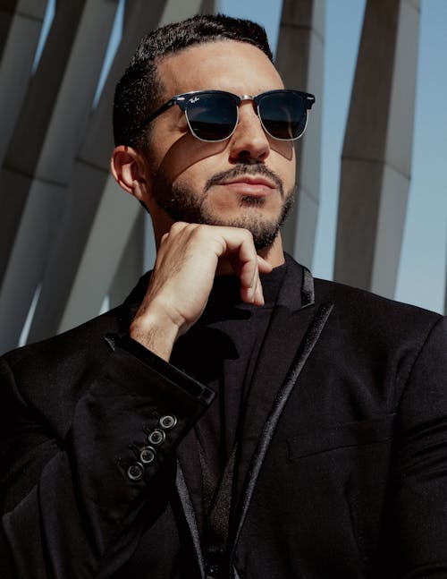 Man Posing in Sunglasses