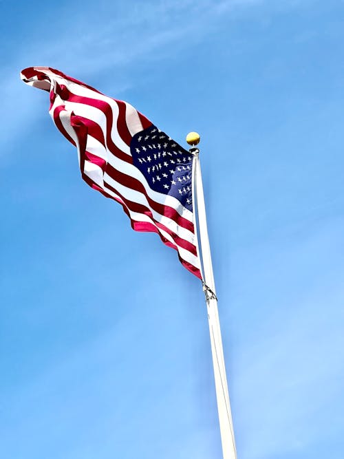 Fotobanka s bezplatnými fotkami na tému americká vlajka, Amerika, mávanie