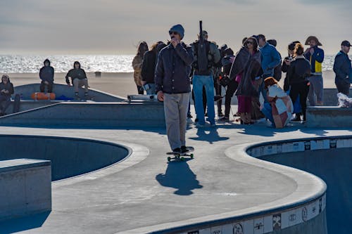 Skate in Skate Park in Los Angeles, California, USA