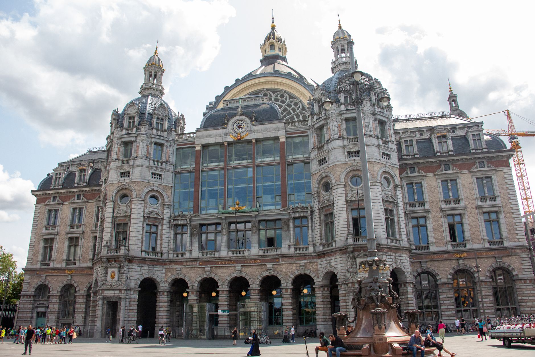 antwerp belgium central station beautiful neoclassical baroque dome architecture interior