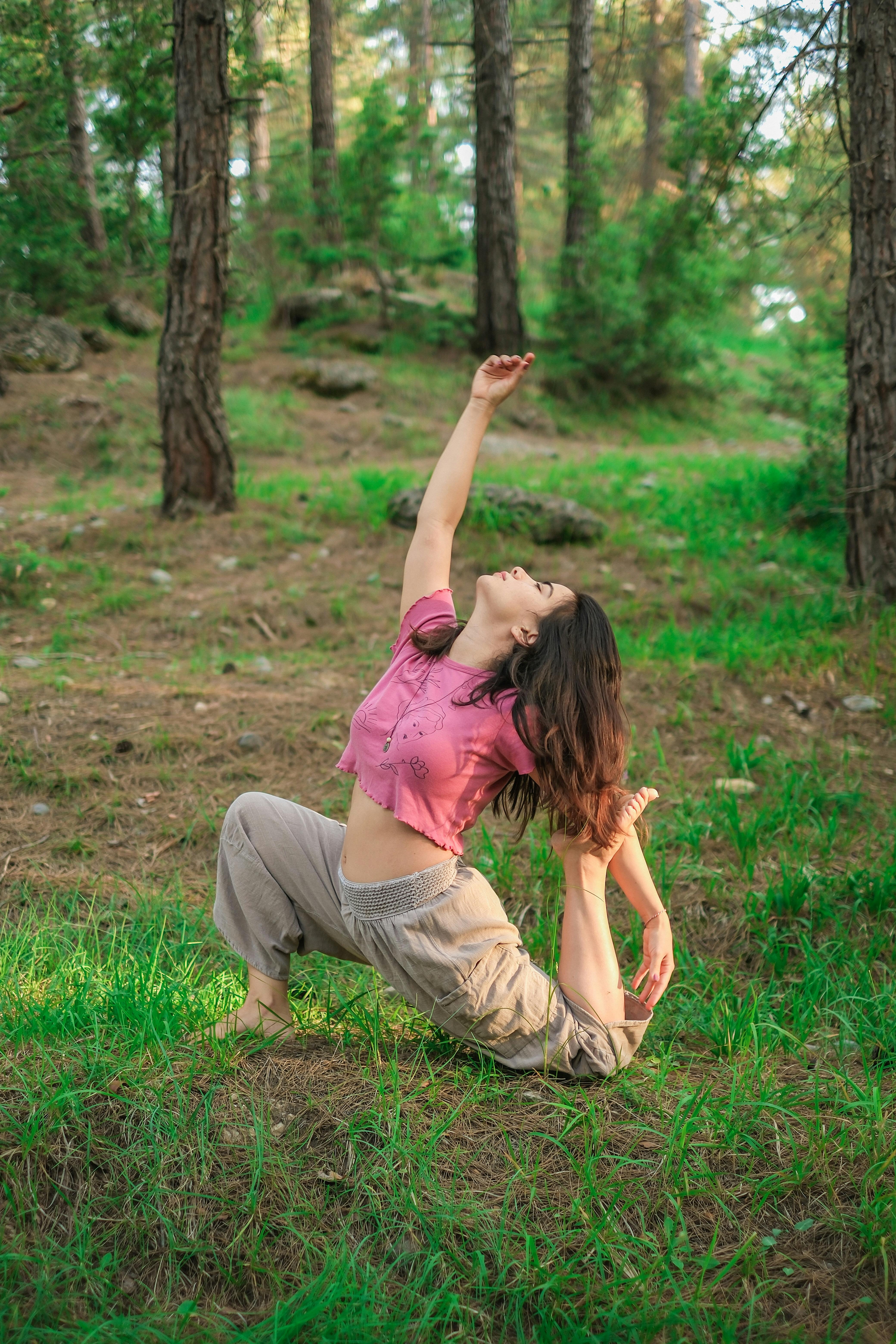 Yoga in the forest