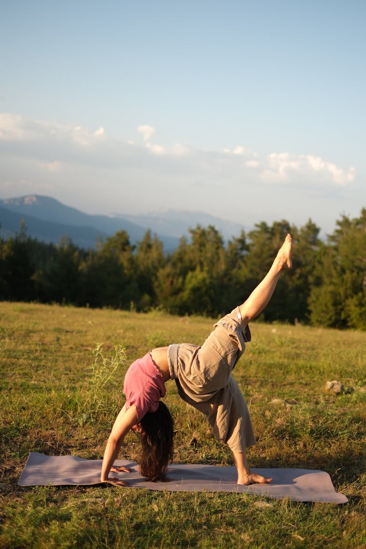 Woman Practicing Yoga