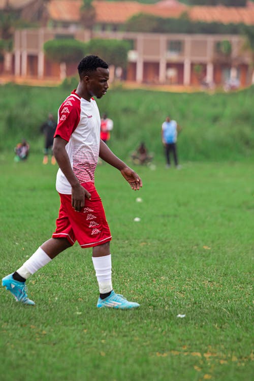 Football Player on Grass