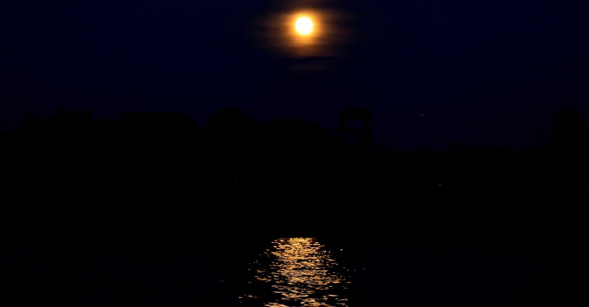 Free stock photo of full moon, river