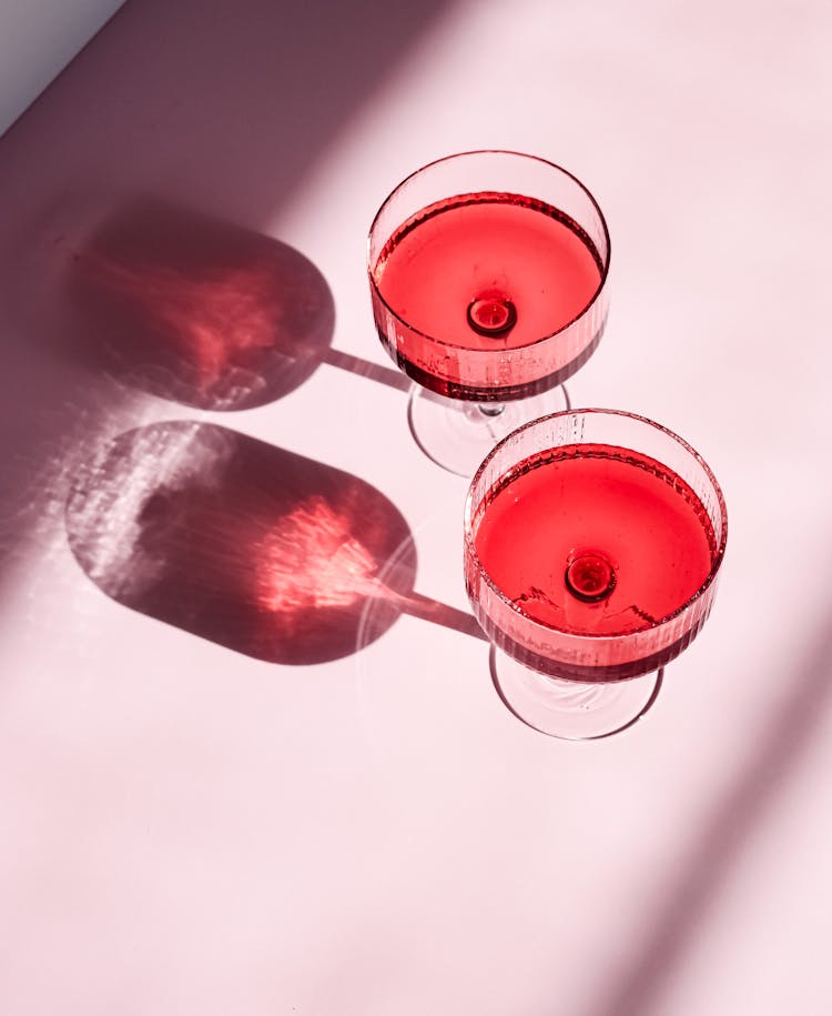 Glasses With Red Drink