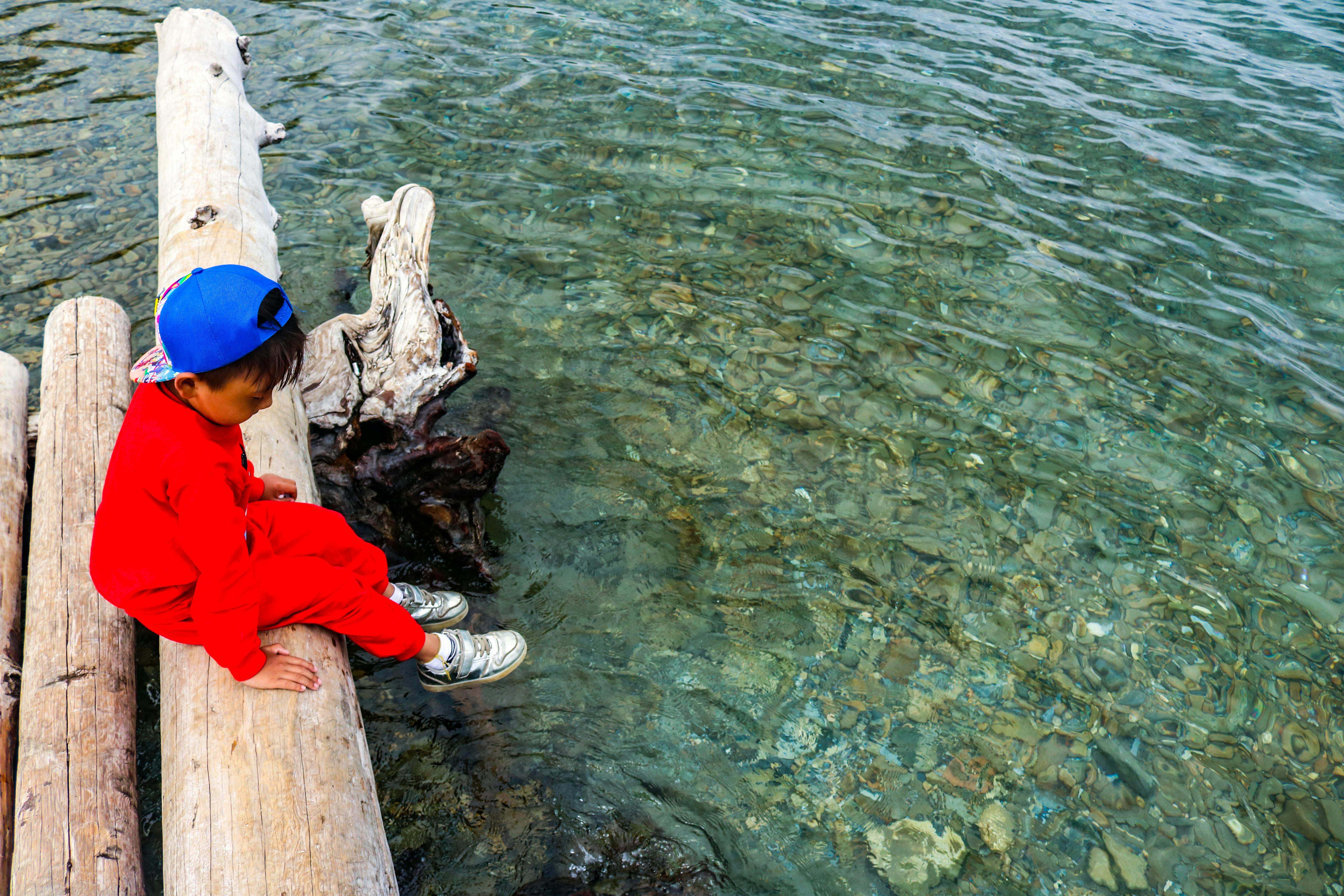 Free stock photo of kid, lake, sea