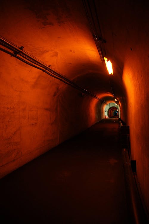 Long Illuminated Tunnel