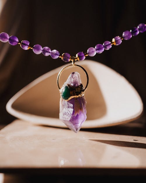 A Necklace with Amethyst