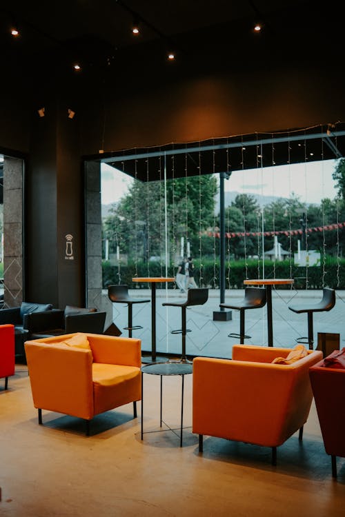 Chairs and Table in a Modern Building