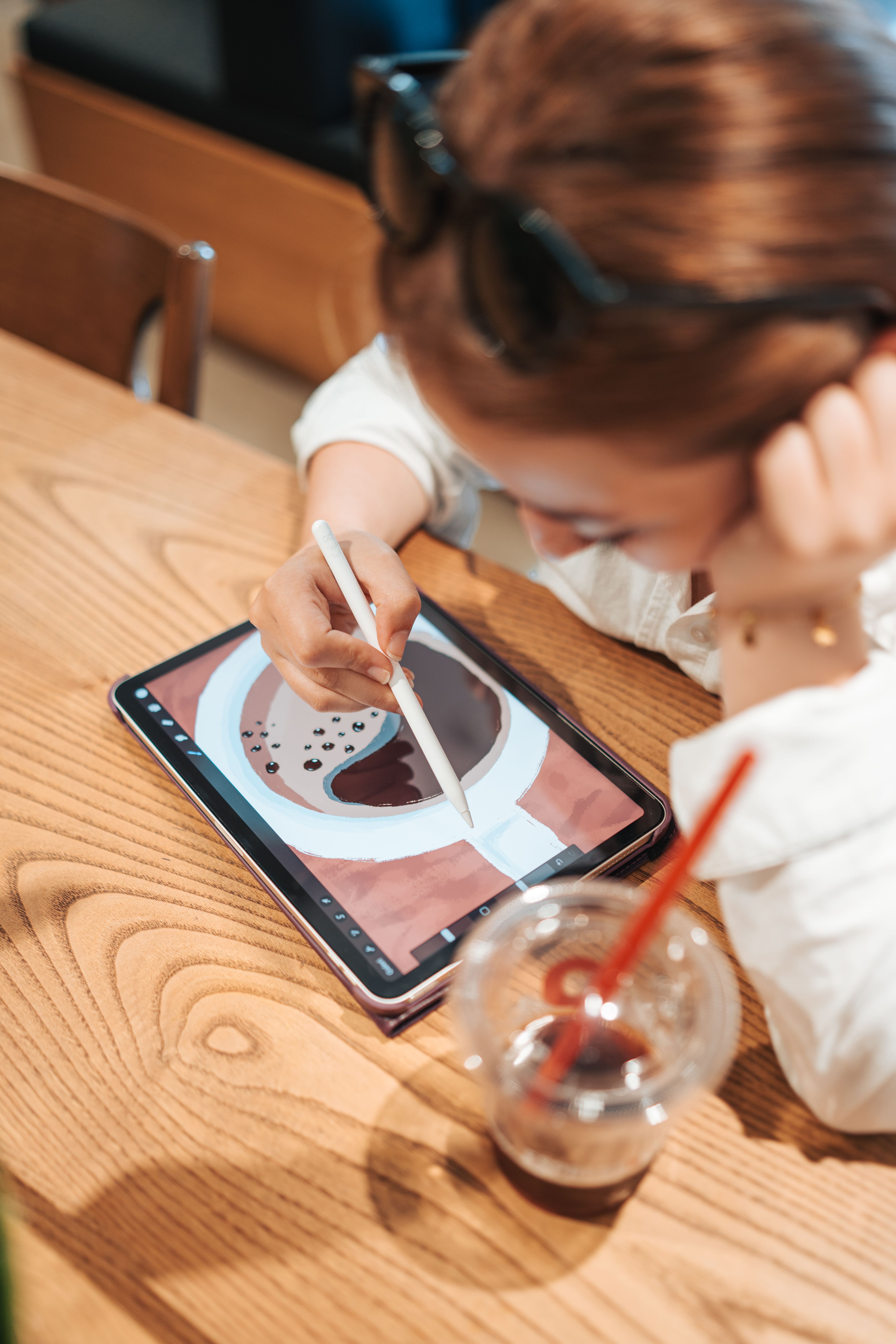 Small business owner reviewing a website on a tablet