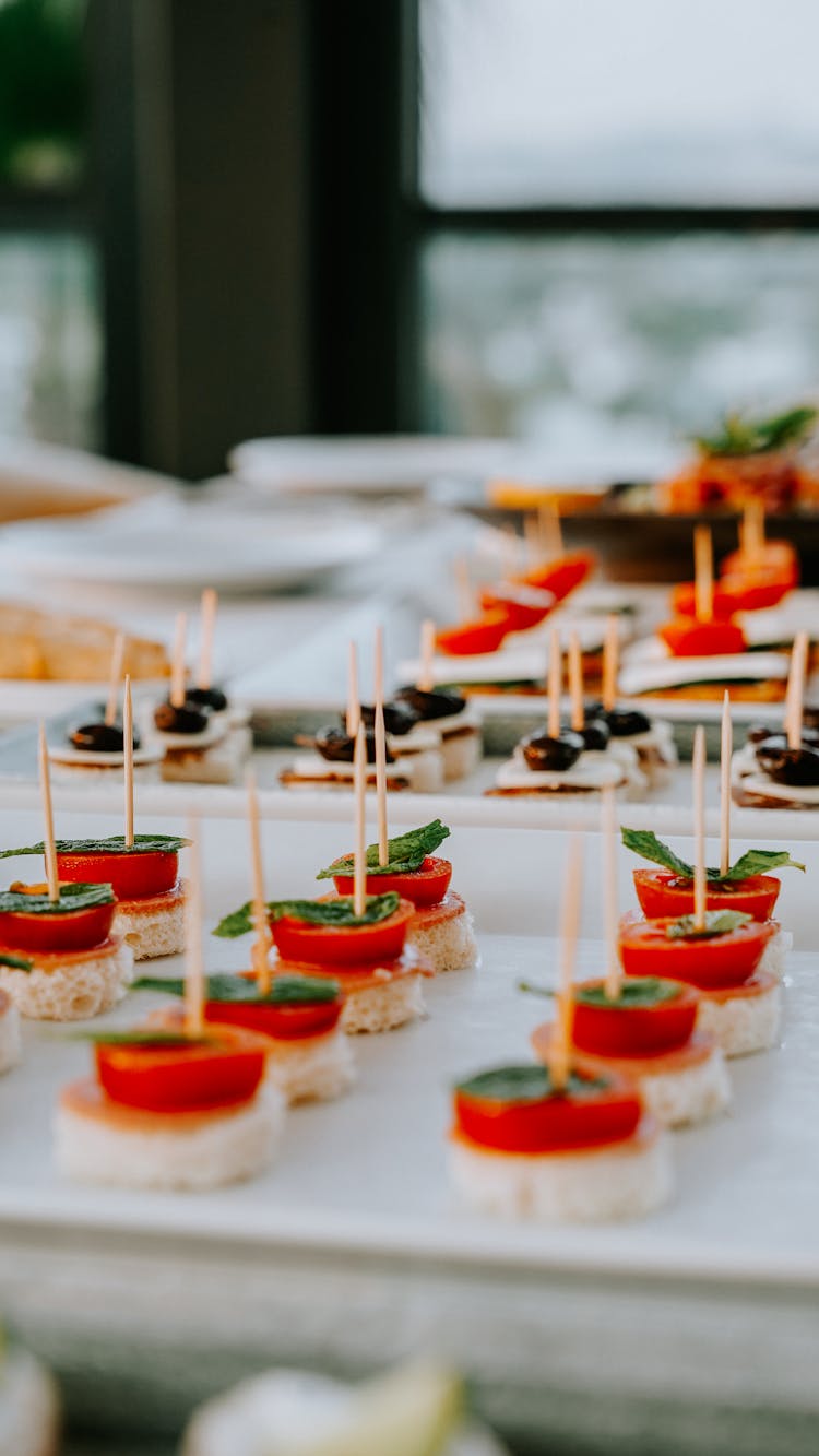 Food At A Table On A Party