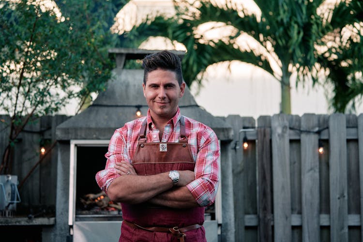 James Tahhan In Apron And Shirt