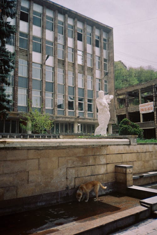 Sculpture in Front of a University