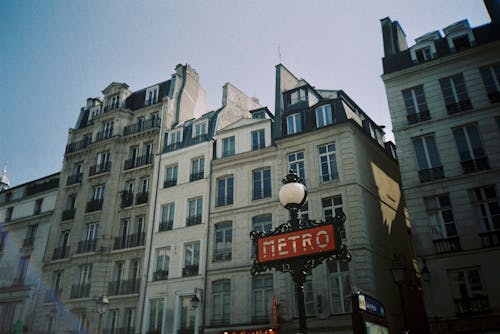 Old Tenement Houses at the Entrance to the Metro