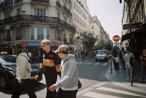 People Walking on a Busy Street