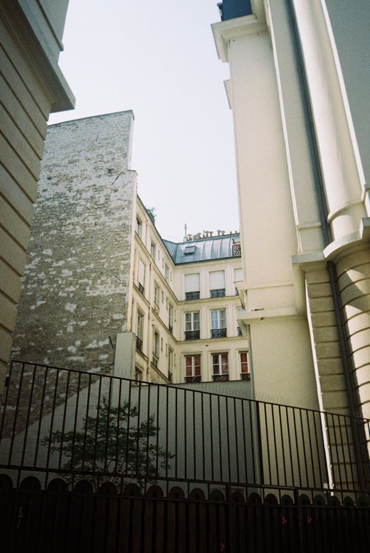 Urban Buildings In A Narrow Alley