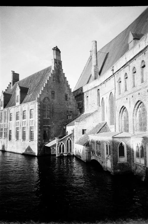 Vintage Buildings near Canal in Bruges