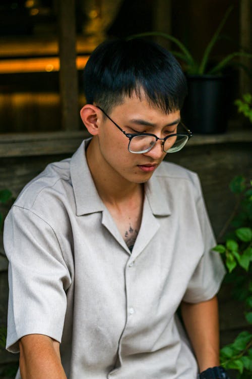 Man in Eyeglasses and Shirt