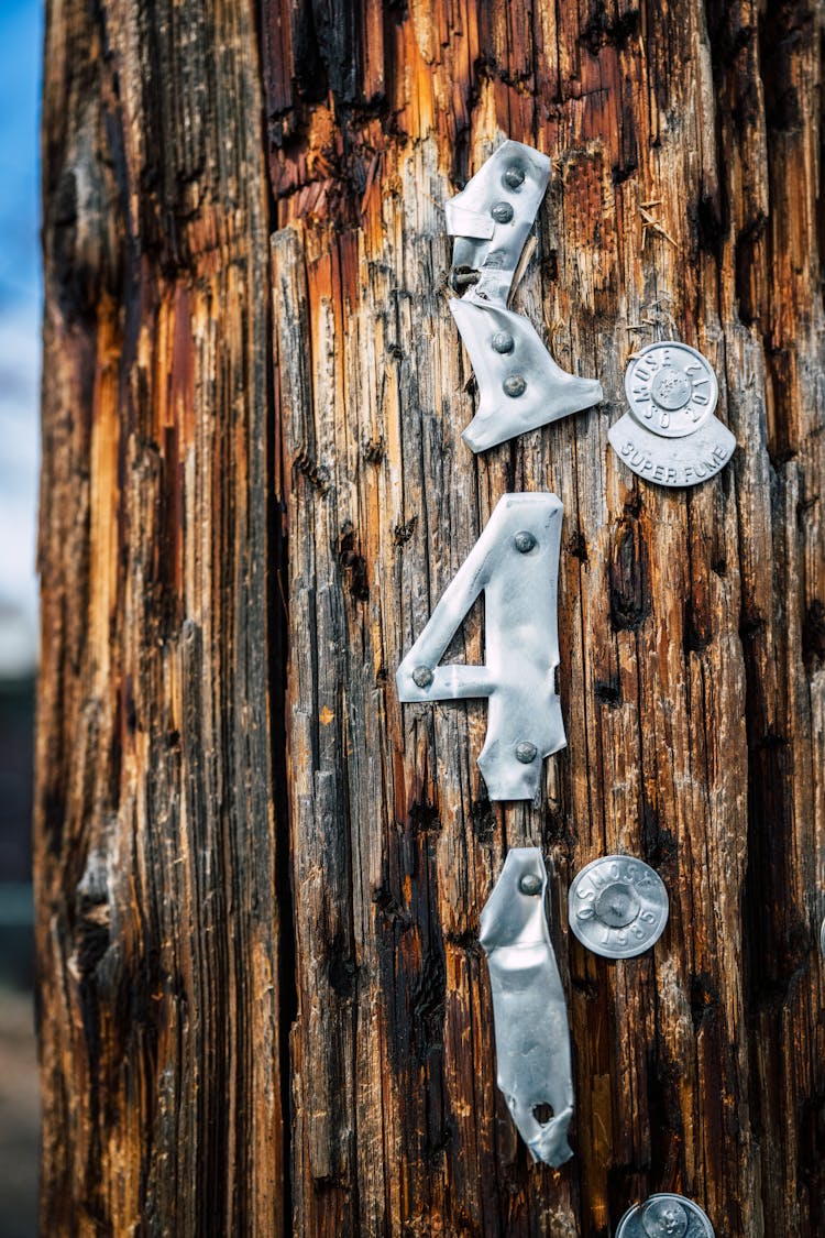 Silver Badges On Wood