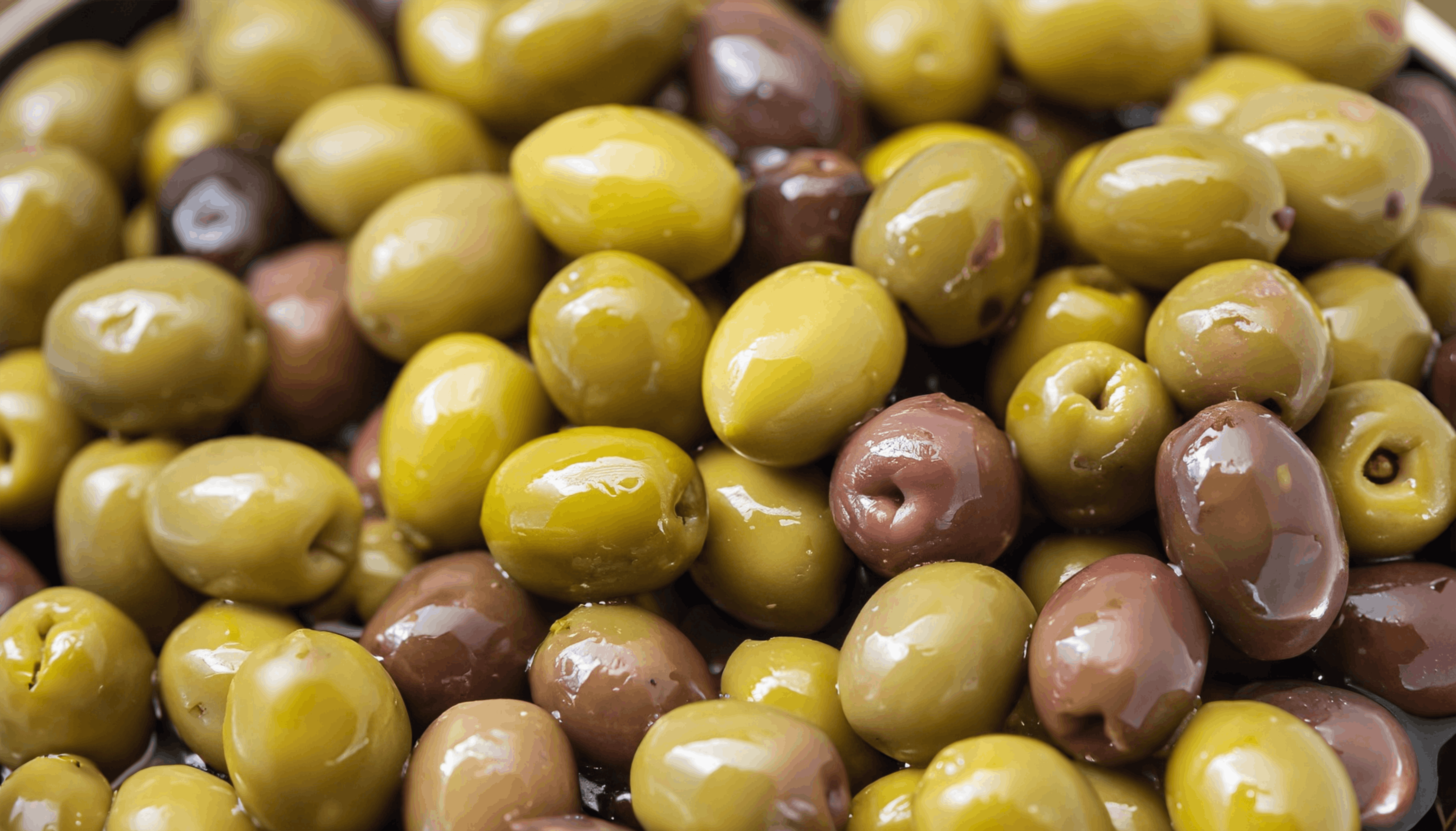 background of olives close up