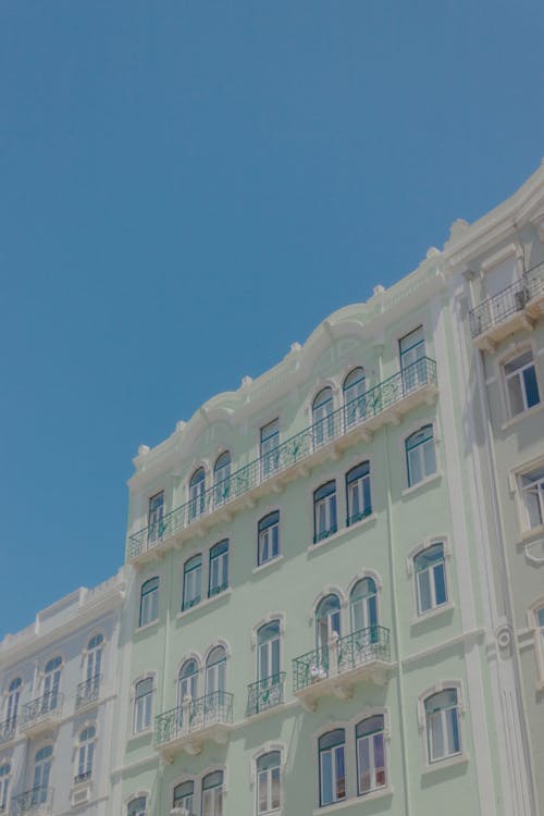 White Facade of a Residential Building