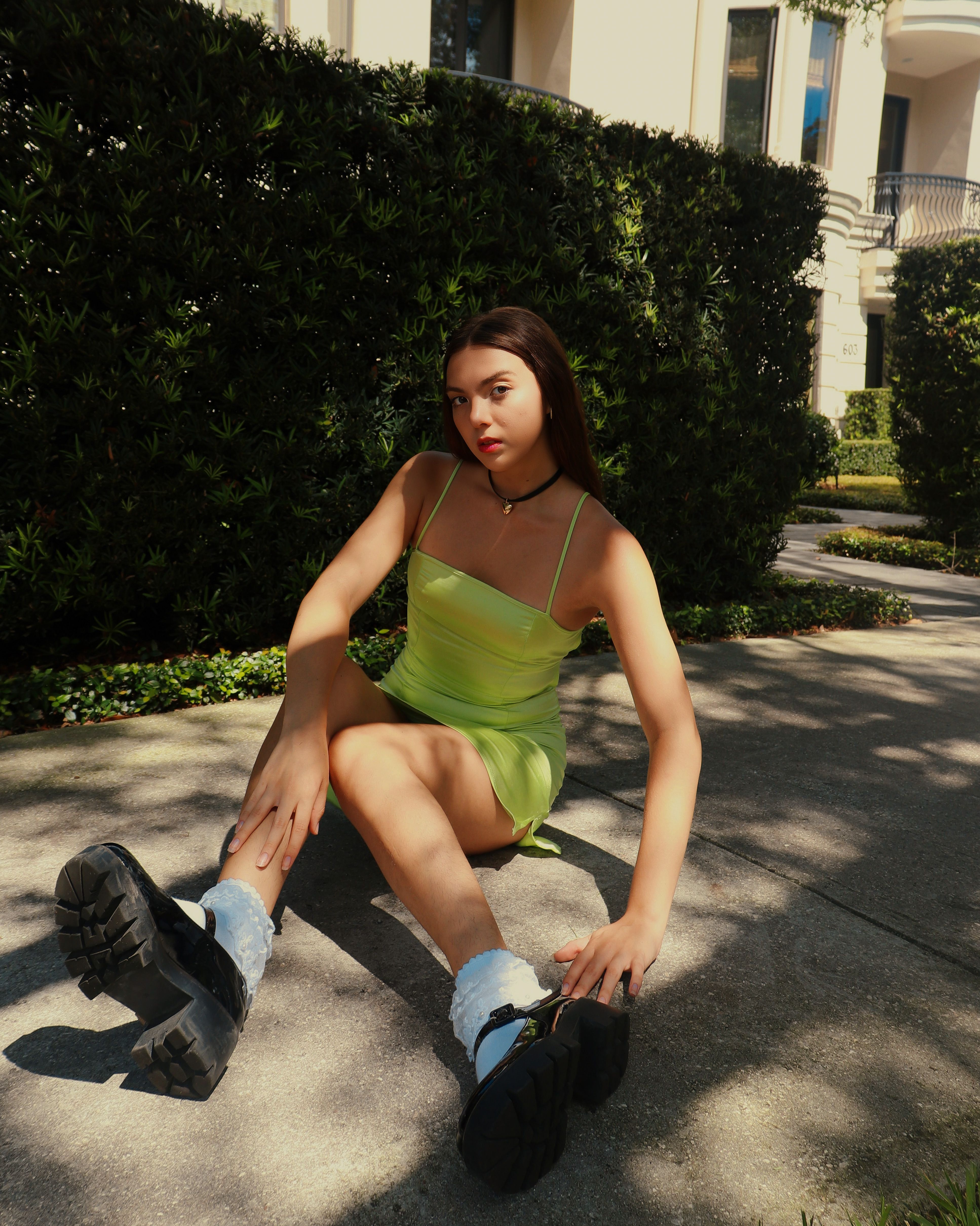 green dress yellow shoes Fawn Dress | Flowy Summer Mini Dress