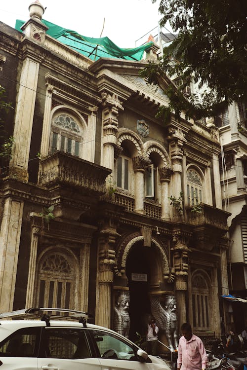 Facade of the Maneckji Seth Agiary in Mumbai, India 