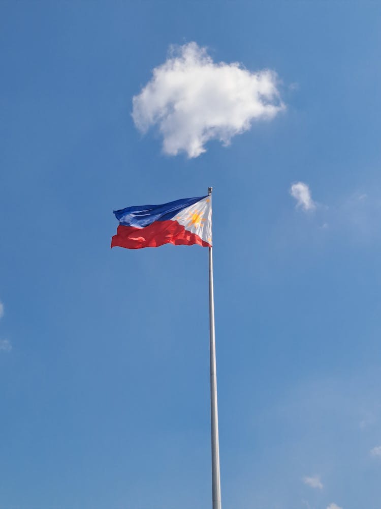 Philippine Flag On Flagpole