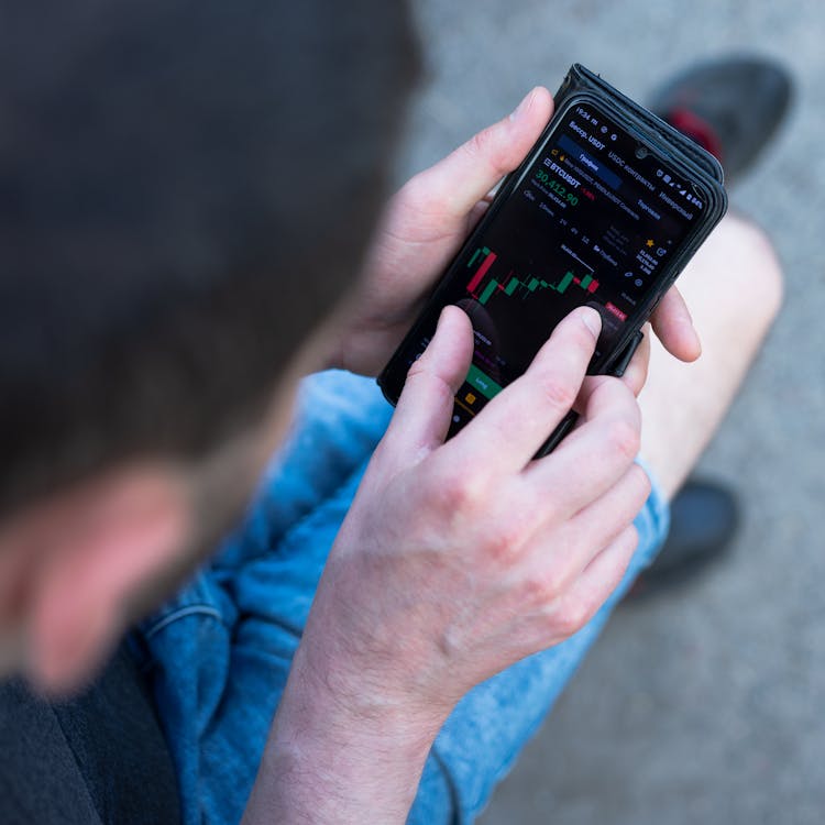 Stock Market Index On Phone Screen