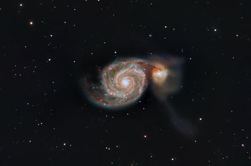คลังภาพถ่ายฟรี ของ astrophotography, m51, กล้องดูดาว