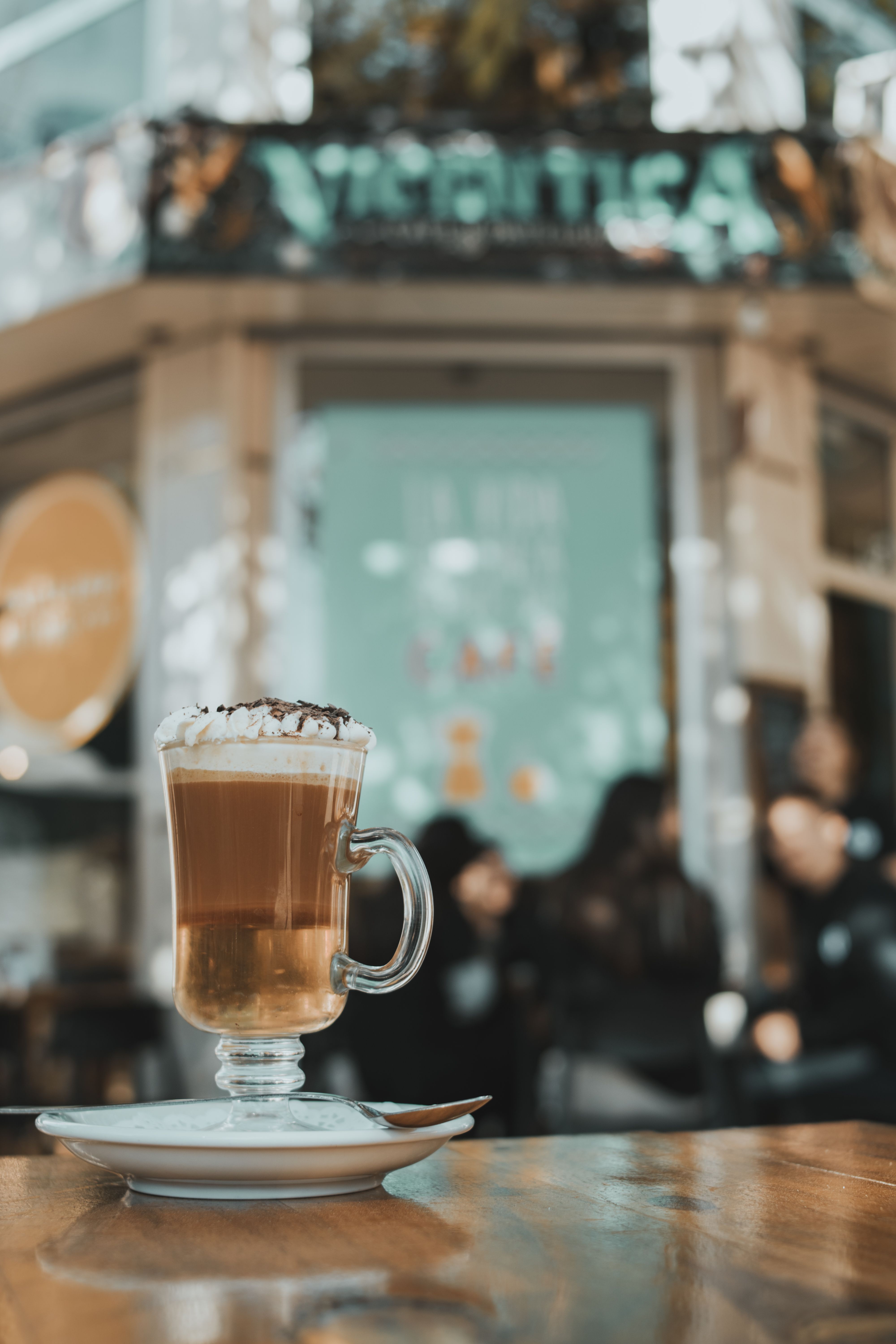 Coffee with Cream on Table · Free Stock Photo
