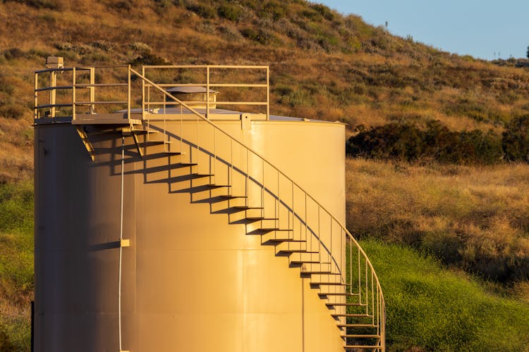 Metal Stairs Of Silo