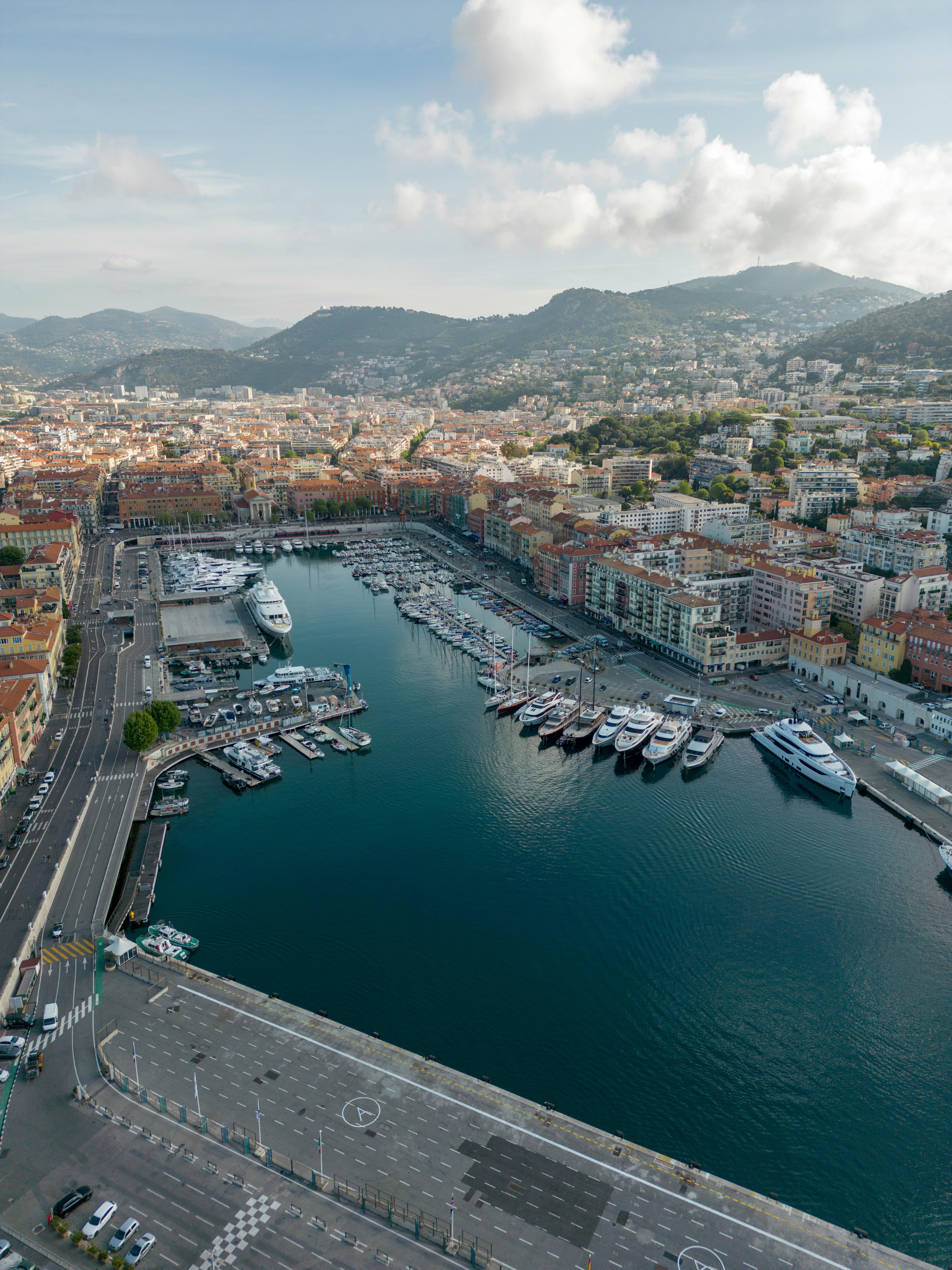 Nice harbor and French Riviera