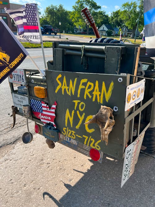 1950's Jeep Traveling from San Francisco to New York