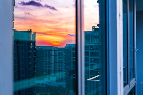 Sunset reflection on a Window
